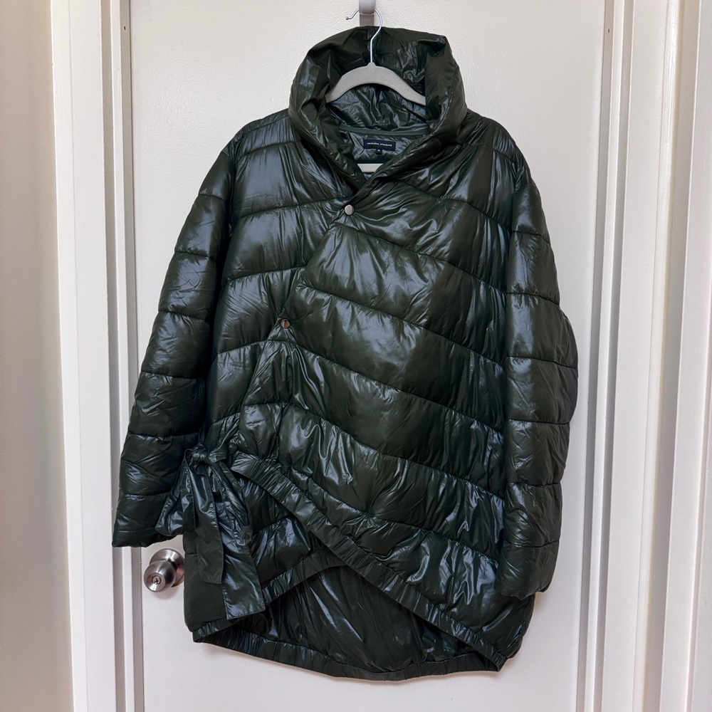 Universal Standard Olive Puffer Coat plus size 18/20 NWOT